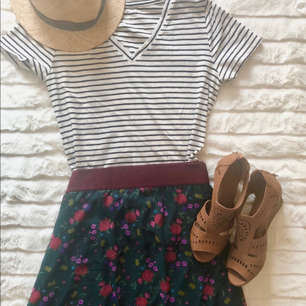 LuLaRoe Floral Lola Skirt